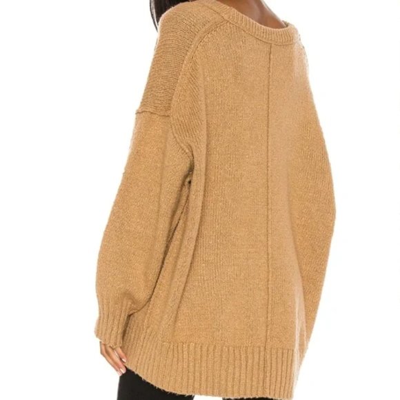 Free People Brooksize Sweater in Desert Camel Size Medium - Picture 2 of 9